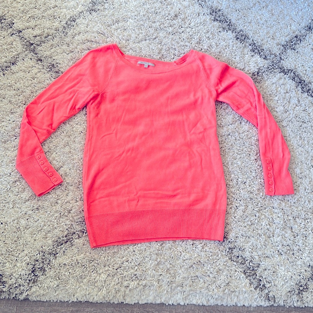 Gap Orange Size small women’s sweater with button detail on the sleeves